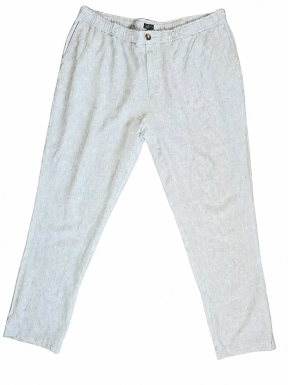 14th & Union Men’s 2XL Gray Linen Blend Pants Resort Vacation Summer